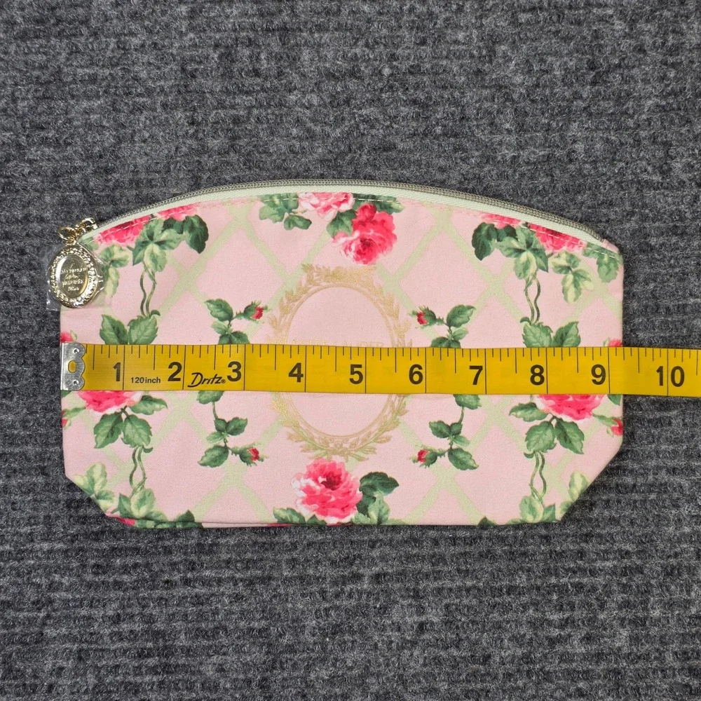 Estee Lauder Laduree Paris Floral Rose Makeup Bag Women's Pink Cosmetic Pouch